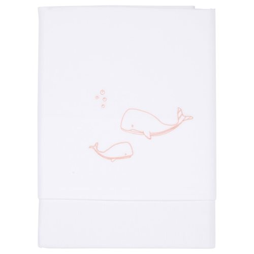 Picture of Bassinet sheet Ocean Pink embroidered