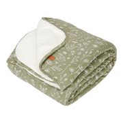 Picture of Cot blanket Wild Flowers Olive