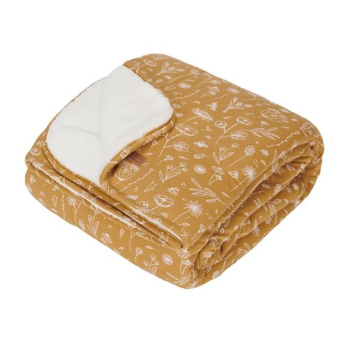 Picture of Cot blanket Wild Flowers Ochre