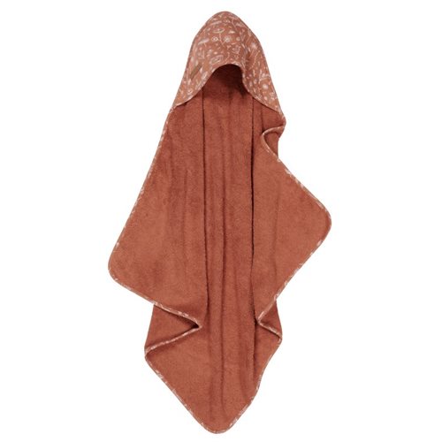 Picture of Hooded towel Wild Flowers Rust