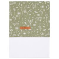 Picture of Cot sheet Wild Flowers Olive
