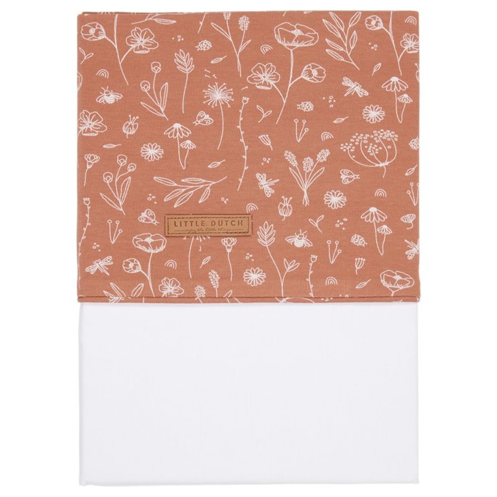 Picture of Cot sheet Wild Flowers Rust