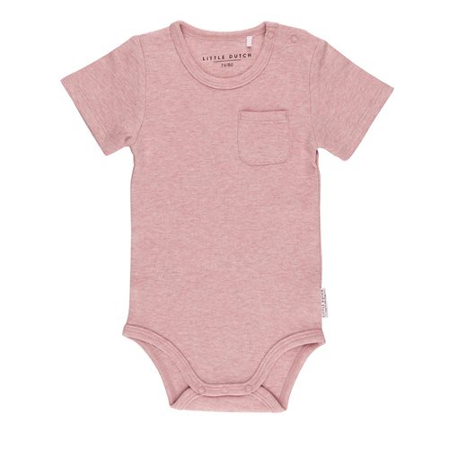 Picture of Baby bodysuit short sleeves 62/68 - Pink Melange