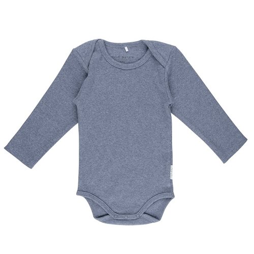 Picture of Baby bodysuit long sleeves 50/56 - Blue Melange