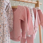 Picture of Baby bodysuit 50/56 long sleeves - Pink Melange