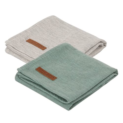 Picture of Muslin cloths 70 x 70 Pure Mint/Grey 