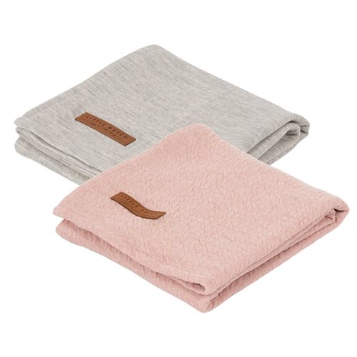 Picture of Muslin cloths 70 x 70 Pure Pink/Grey 