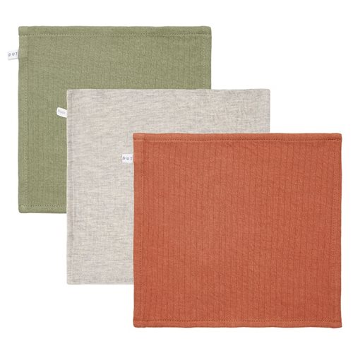 Picture of Facecloths Pure Olive /Rust 