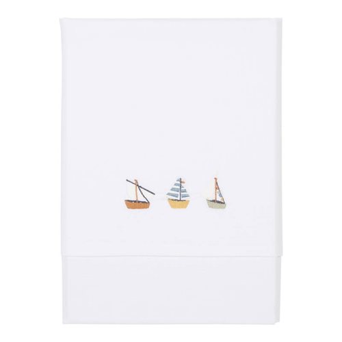 Picture of Bassinet sheet embroided Sailors Bay geborduurd
