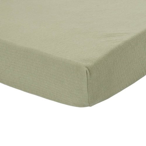 Picture of Fitted cot sheet Pure Olive 