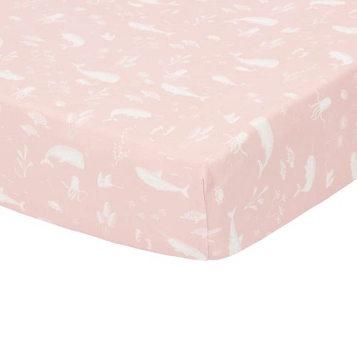 Picture of Fitted bassinet sheet Ocean Pink