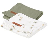 Picture of Swaddles 70 x 70 Pure Olive / Sailors Bay White