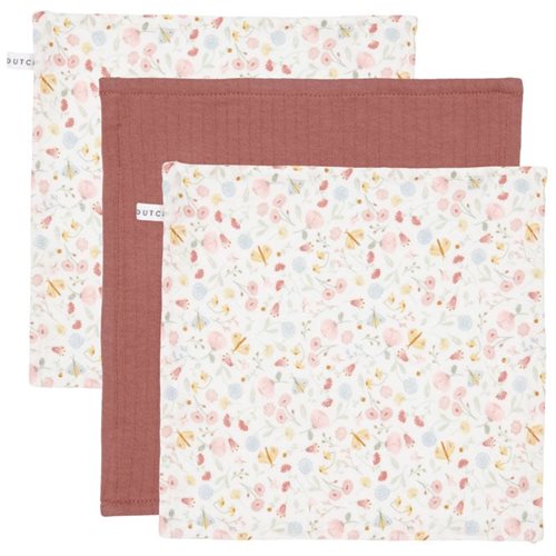 Picture of Facecloths Pure Pink Blush / Flowers & Butterflies
