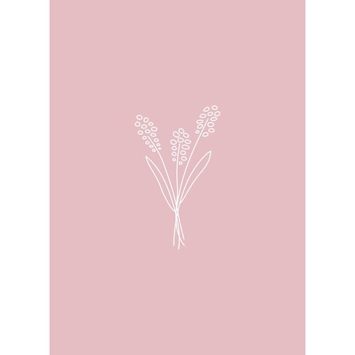 Picture of Card A6 Wild Flowers Pink (50 pcs.)   