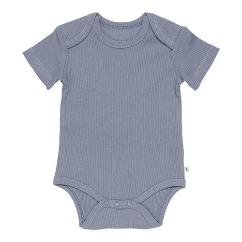Picture of Bodysuit short sleeves Rib Blue - 62/68