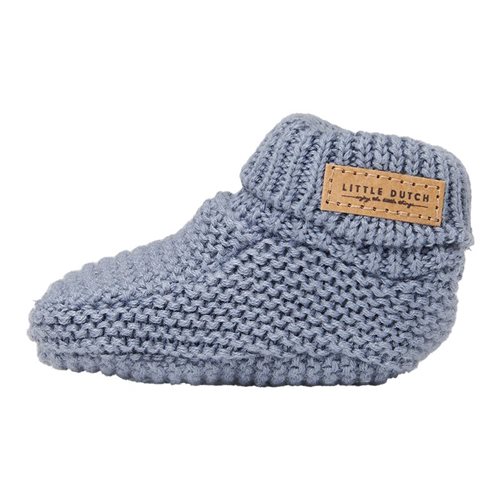 Picture of Knitted baby booties Blue - size 2