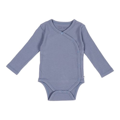 Picture of Bodysuit wrap long sleeves Rib Blue - 50/56