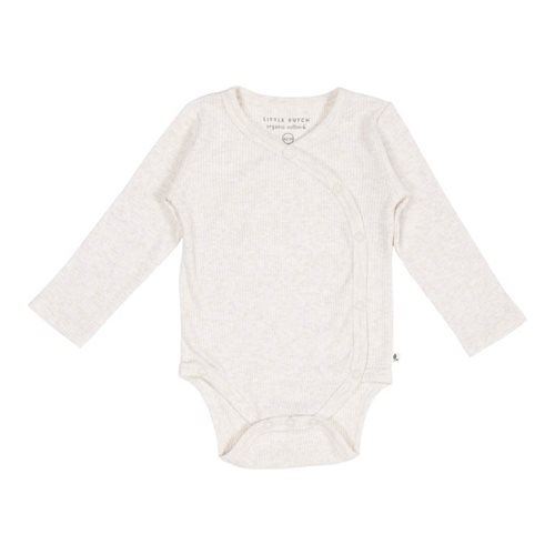 Picture of Bodysuit wrap long sleeves Rib Sand - 62/68