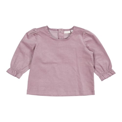Picture of T-shirt long puffed sleeves corduroy Mauve - 74