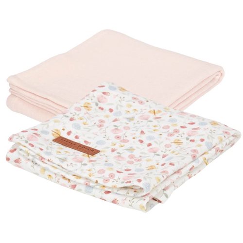 Picture of Swaddles 70x70 Flowers & Butterflies/Pure Soft Pink