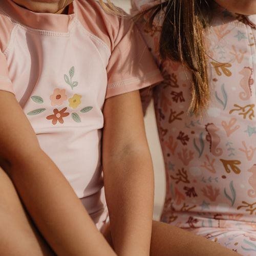 Picture of Swim T-shirt short sleeves Flower Pink -  74/80