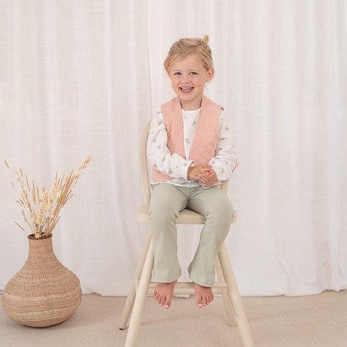 Picture of Reversible gilet muslin Flower Pink / White Meadows - 98/104