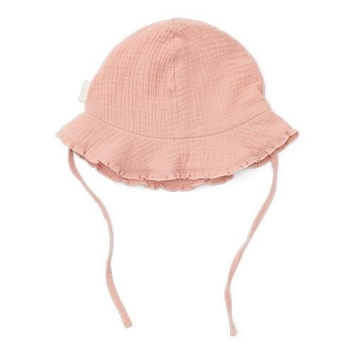Picture of Muslin hat Flower Pink - size 1 (size 74 - 86)