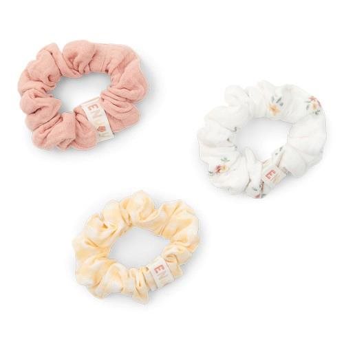 Picture of 3-pack scrunchies White Meadows / Sunshine Checks / Flower Pink 